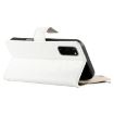 Samsung Galaxy S20 White Leather Wallet Case with Strap & Card Slots - 5