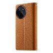 Realme 11 4G Brown Leather Wallet Phone Case with Strap & Multi-card Slots - 3