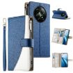 Realme 12/12x/C65 5G Wallet Leather Phone Case with Strap - Dark Blue - 1