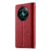 Realme 13/12/Narzo 70 Red Leather Wallet Phone Case with Strap - 3