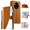 Realme 14 Pro+ Brown Leather Wallet Phone Case with Strap - 1