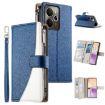 Realme 14/P3 5G Dark Blue Leather Wallet Phone Case with Strap - 1