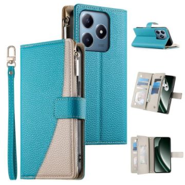 Realme C63/C61 4G Wallet Leather Phone Case with Strap - Blue - 1