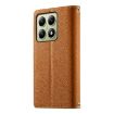 Xiaomi 14T Brown Leather Wallet Phone Case with Strap & Multi-card Slots - 3