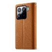Xiaomi 15 Pro Brown Leather Wallet Phone Case with Strap & Zipper - 3