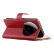 Xiaomi 15 Ultra Red Leather Wallet Phone Case with Strap & Zipper - 5