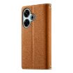 Redmi 13/5G, Poco M6 4G Leather Wallet Phone Case with Strap (Brown) - 3