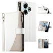 Redmi 13/5G & Poco M6 Wallet Leather Phone Case with Strap (White) - 1