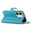 Redmi 13C/5G/13R Poco C65 Blue Leather Wallet Phone Case with Strap - 5