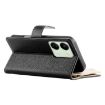 Redmi 13C/5G/13R Poco C65 Leather Wallet Phone Case with Strap (Black) - 5