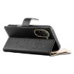 Redmi A5/Poco C71 Leather Wallet Phone Case with Strap - Black - 5