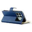 Redmi K70E/Poco X6 Pro Leather Wallet Phone Case with Strap - Dark Blue - 5