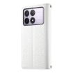 Redmi K70/K70 Pro/Poco F6 Pro Leather Wallet Case with Strap - White - 3