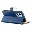 Redmi Note 12 4G/12R Pro Dark Blue Leather Wallet Case with Strap - 5