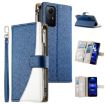 Redmi Note 12S/11 4G Leather Wallet Case with Strap - Dark Blue - 1