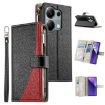 Redmi Note 13 Pro 4G/Poco M6 Pro Leather Wallet Case with Strap (Black) - 1