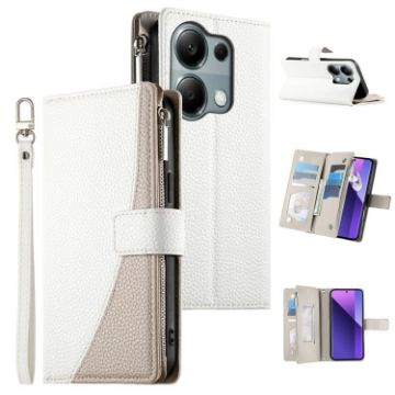 Redmi Note 13 Pro 4G/Poco M6 Pro Wallet Leather Case with Strap White - 1