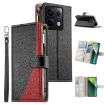 Redmi Note 13 Pro/Poco X6 Leather Wallet Case with Strap (Black) - 1