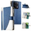 Redmi Note 13 Pro/Poco X6 Leather Wallet Case with Strap - Dark Blue - 1