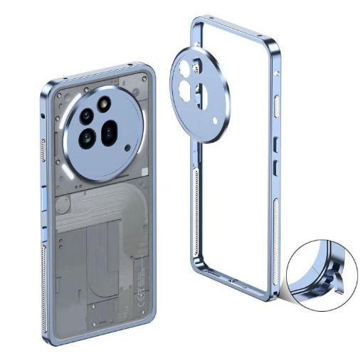 Nothing Phone 3a Pro Metal Frame Case with Camera Guard (Blue) - 1