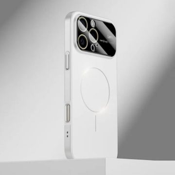 iPhone 16 Pro Kalebol MagSafe Frosted PC Case White Large Window - 1
