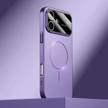 iPhone 16 Kalebol MagSafe Frosted PC Case - Deep Purple, Large Window - 1