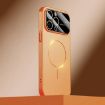 iPhone 15 Pro Kalebol MagSafe Frosted PC Case - Large Window Orange - 1