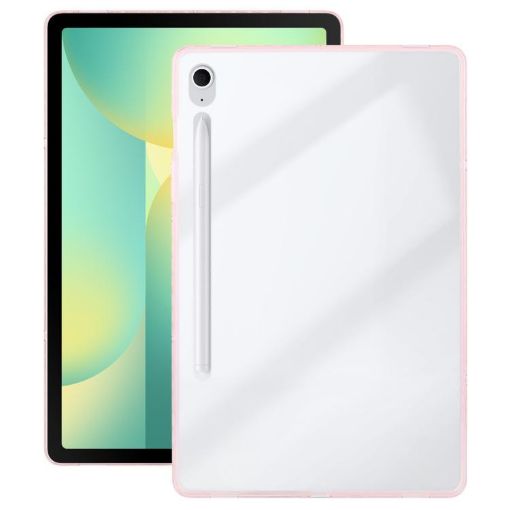 Samsung Galaxy Tab S9/S10 FE Pink TPU Hybrid Clear Acrylic Case - 1