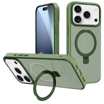 iPhone 17 Pro Max Dark Green Metal Lens Frame MagSafe Case - 1