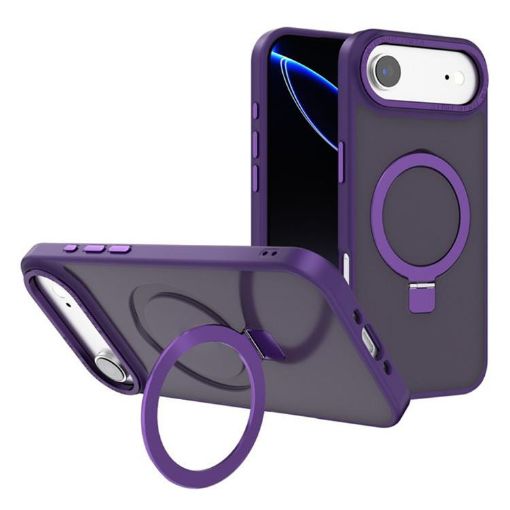 iPhone 17 Air Kalebol Metal Lens Frame MagSafe Case Dark Purple - 1