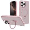 iPhone 16 Pro Max Pink Metal Lens Frame MagSafe Holder Case - 1