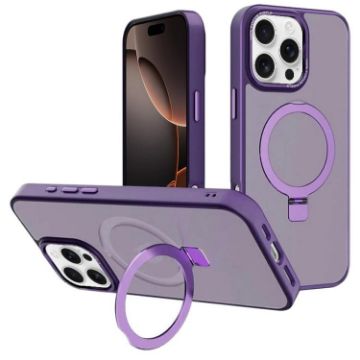 iPhone 16 Pro Dark Purple Metal Lens Frame MagSafe Case by Kalebol - 1
