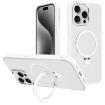 iPhone 15 Pro Max Kalebol Metal Lens Frame MagSafe Frosted Case White - 1