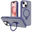 iPhone 15 Plus Navy Blue Metal Lens Frame MagSafe Holder Case - 1