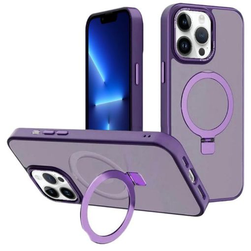 iPhone 13 Pro Dark Purple Metal Lens Frame MagSafe Case by Kalebol - 1