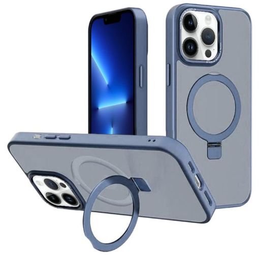iPhone 13 Pro Kalebol Metal Lens Frame MagSafe Case Sierra Blue - 1
