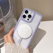 iPhone 14 Pro MagSafe Case with Large Lens Hole & Rhinestone Frame - Rose Gold - 4