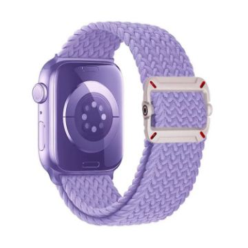 Apple Watch Band 46/49/45/44mm Double Loop Nylon Braid Lavender - 1