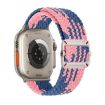 Apple Watch Band 46/49/45/44mm Double Loop Nylon Braid (Z Blue Pink) - 1