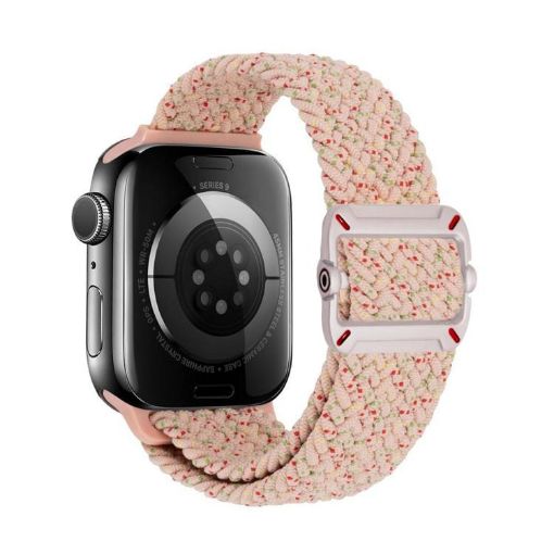 Apple Watch Band 46/49/45/44mm Double Loop Nylon Braid Starlight Pink - 1