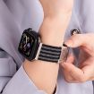 Apple Watch 38/40/41/S10 42mm Grey White Nylon Braided Band - 6
