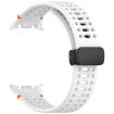 Samsung Galaxy Watch 8/8 Classic Magnetic Black Buckle Silicone Band White - 3