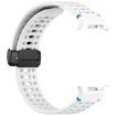 Samsung Galaxy Watch 8/8 Classic Magnetic Black Buckle Silicone Band White - 4