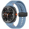 Samsung Galaxy Watch 8/8 Classic Magnetic Black Buckle Silicone Band Blue - 1