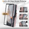 Samsung Galaxy Z Fold5 Rose Gold Leather Case with Card Holder & Film - 7