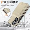 Samsung Galaxy Z Fold5 Beige Leather Case with Card Holder & Film - 3