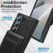 Samsung Galaxy Z Fold7 Leather Case with Card Holder & Tempered Film - Black - 5