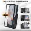 Samsung Galaxy Z Fold7 Leather Case with Card Holder & Tempered Film - Black - 7