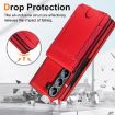 Samsung Galaxy Z Fold7 Red Leather Case with Card Holder & Tempered Film - 3