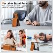 Samsung Galaxy Z Fold7 Leather Case with Card Holder & Tempered Film - Brown - 4